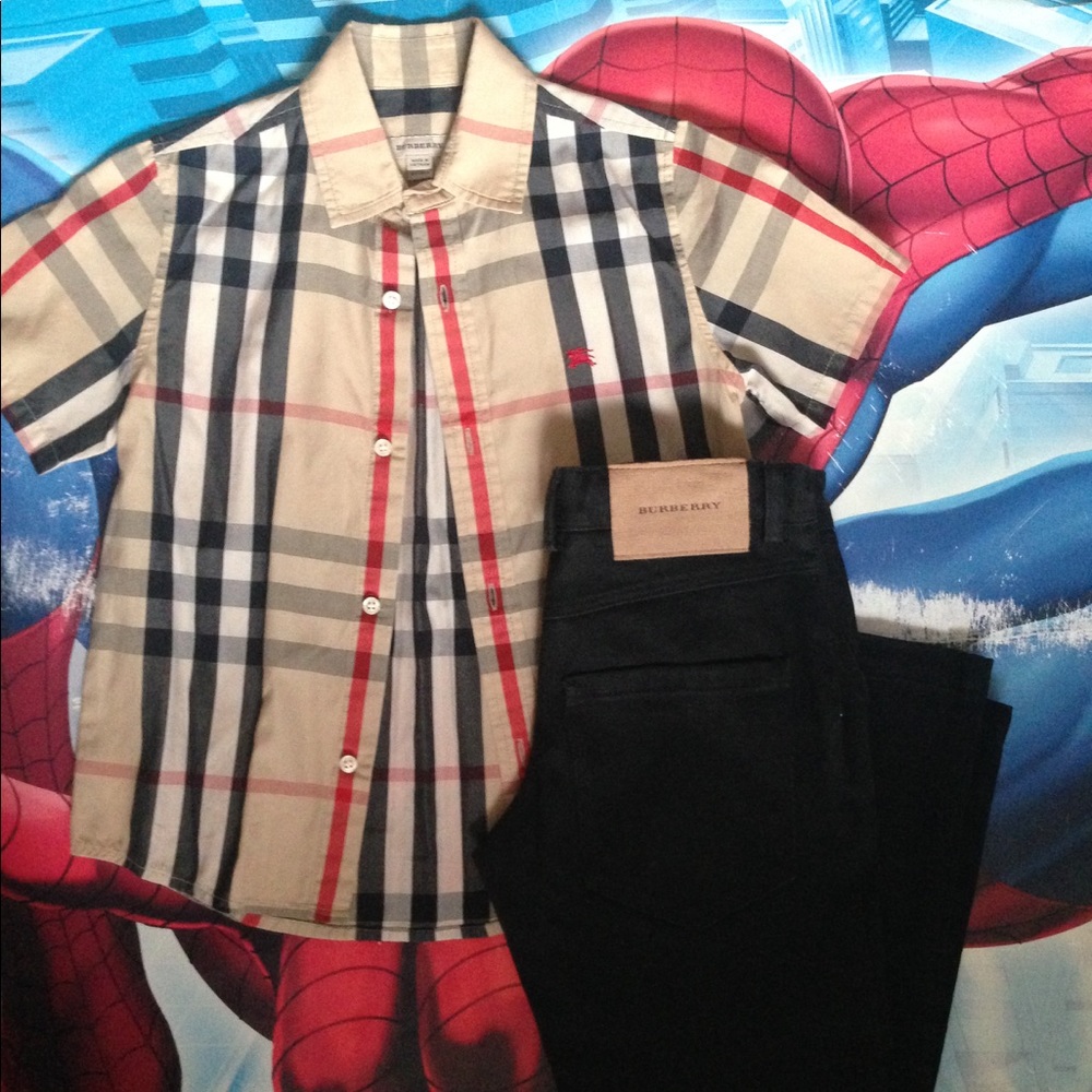 Burberry Boys Shirt & Jeans Set Size 6Y/8Y
